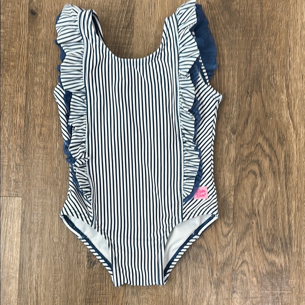 Ruffle Butts,Striped Ruffle Swimsuit
